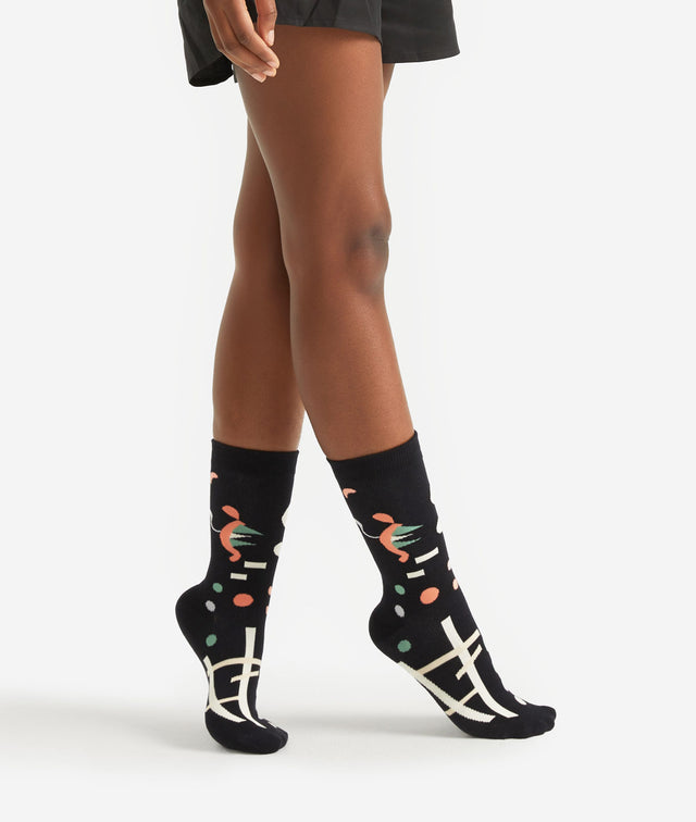 Art Socks - Variegated Black Jacquard socks (2)