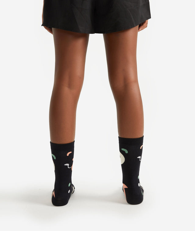 Art Socks - Variegated Black Jacquard socks (2)