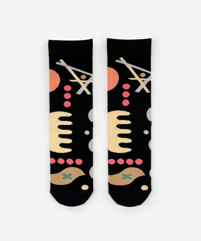 Art Socks - Variegated Black Jacquard socks (3)