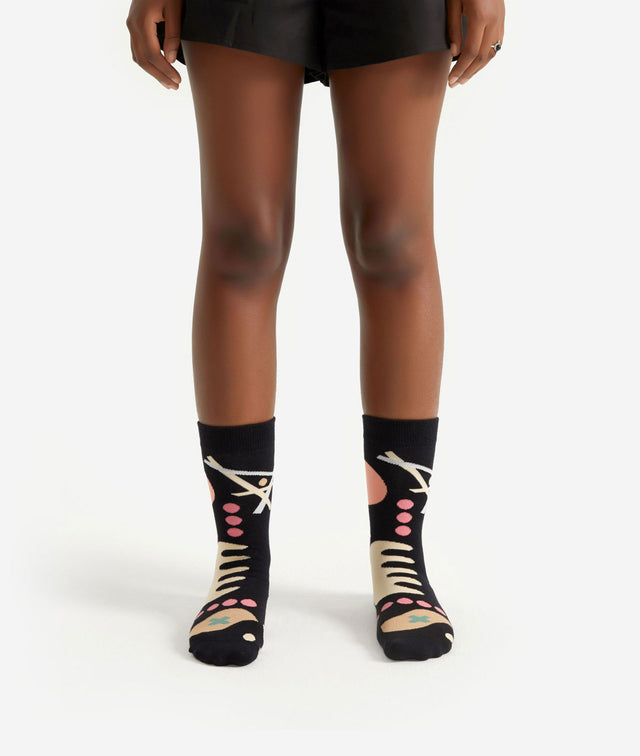 Art Socks - Variegated Black Jacquard socks (3)